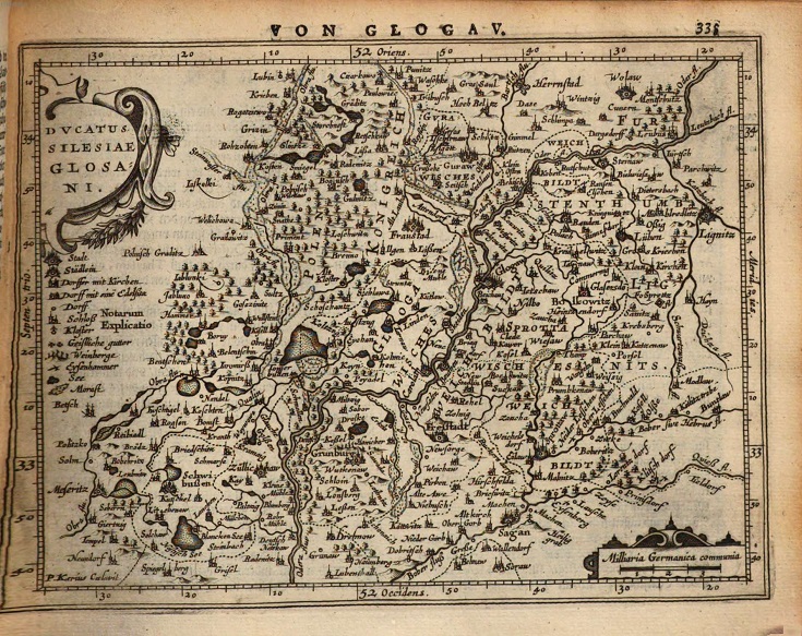 Karte Glogaus (vermutl. 1621)